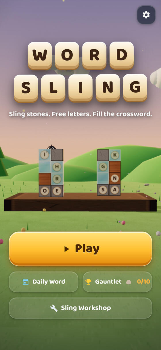 Word Sling title screen